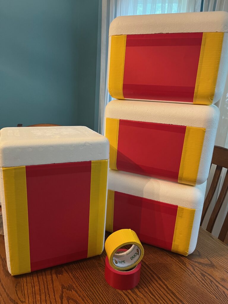 Homemade clue boxes